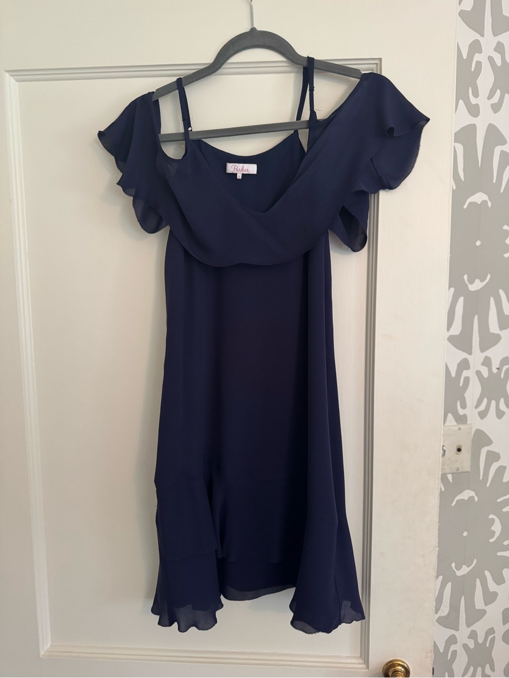 Parker Navy Thatcher Mini Dress